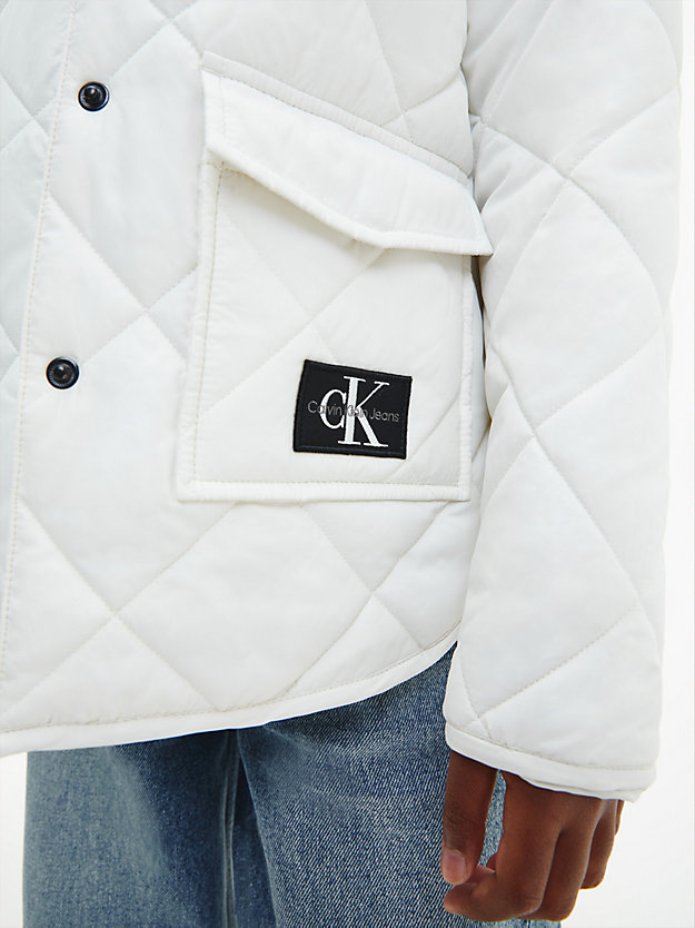 IVORY Relaxed Quilted Shirt Jacket for girls CALVIN KLEIN JEANS