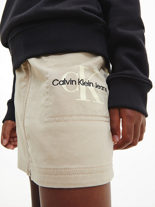 TRAVERTINE Zipped Skirt for girls CALVIN KLEIN JEANS