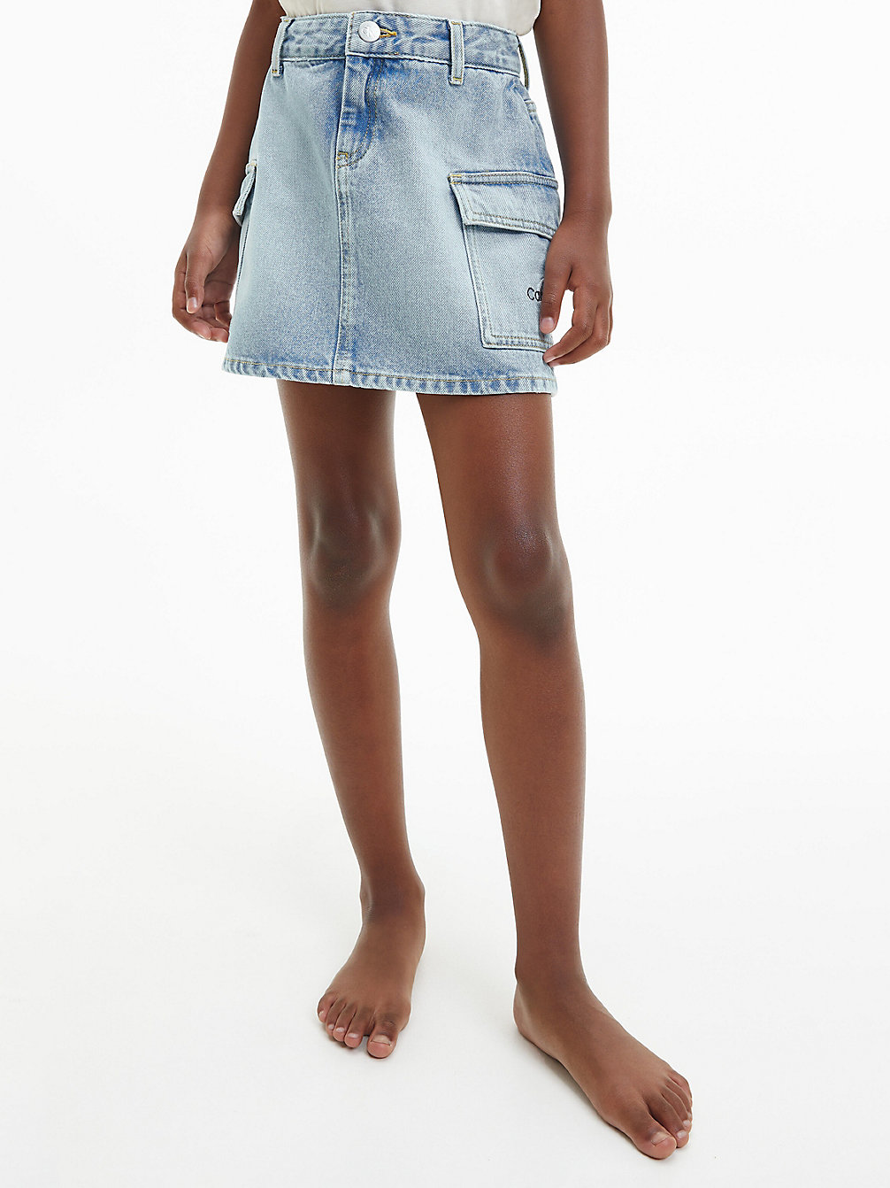 CHALKY BLUE Denim Skirt undefined girls Calvin Klein