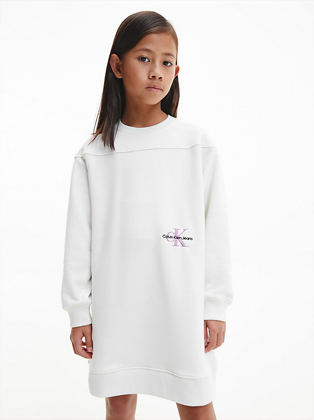 IVORY Relaxed Sweatshirt Dress for girls CALVIN KLEIN JEANS