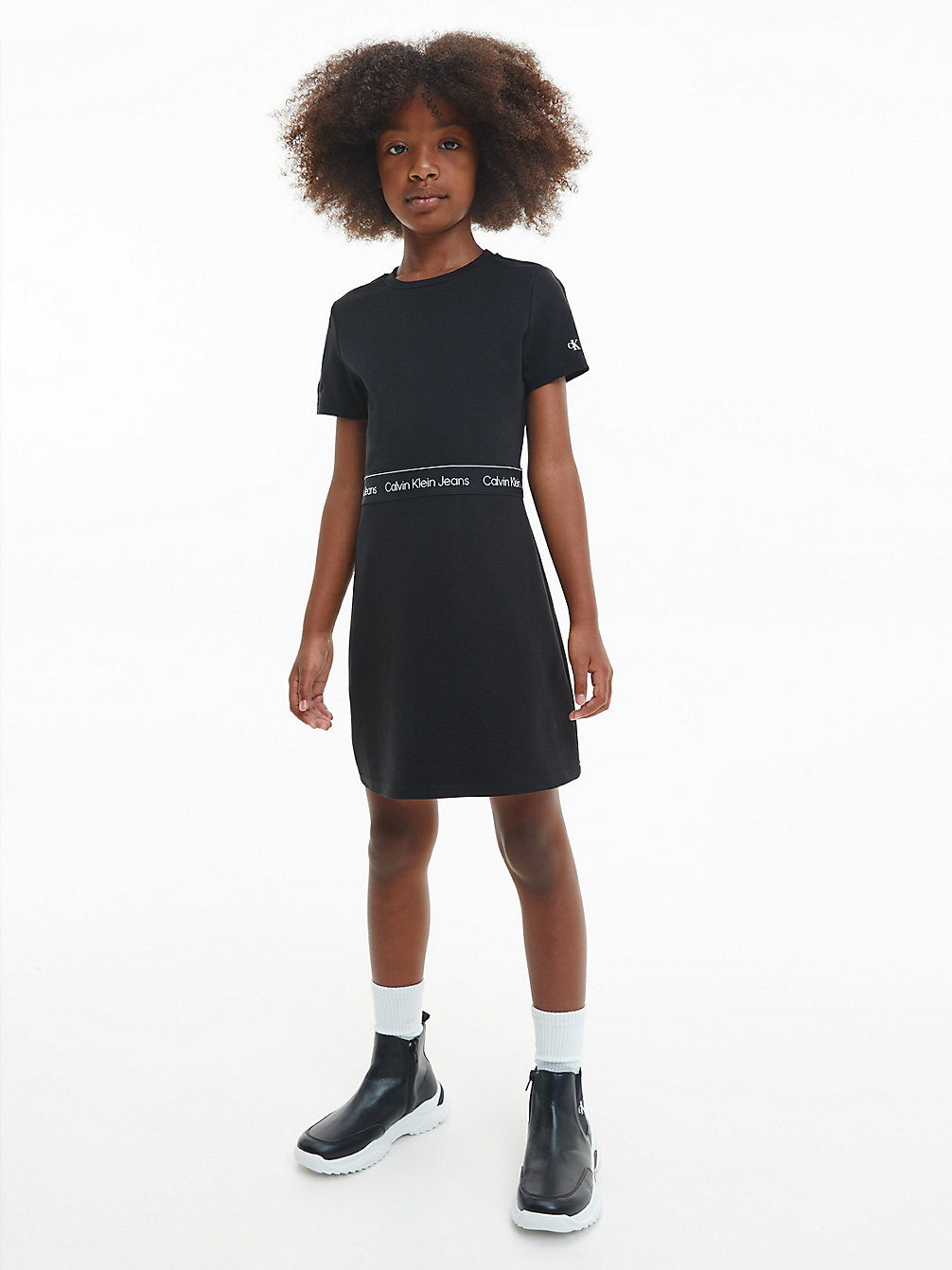 CK BLACK > Облегающее платье клеш из трикотажа Milano > undefined девочки - Calvin Klein