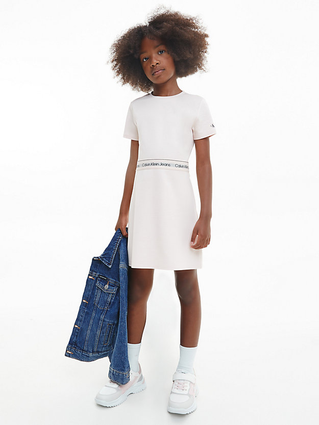 CREOLE PINK Slim Flared Milano Dress for girls CALVIN KLEIN JEANS