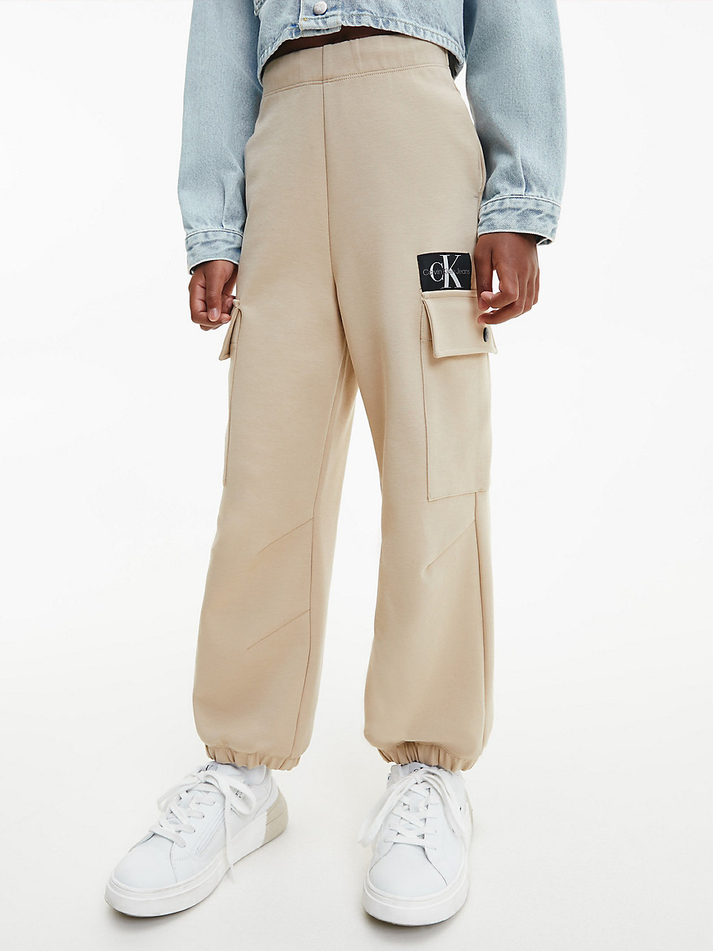 TRAVERTINE Relaxed Cargo Joggers undefined girls Calvin Klein
