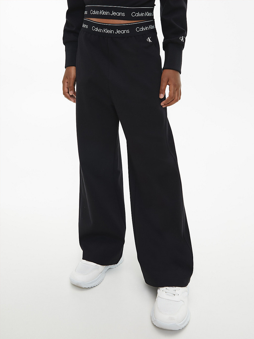 CK BLACK > Облегающие брюки с широкими брючинами из трикотажа Milan > undefined girls - Calvin Klein