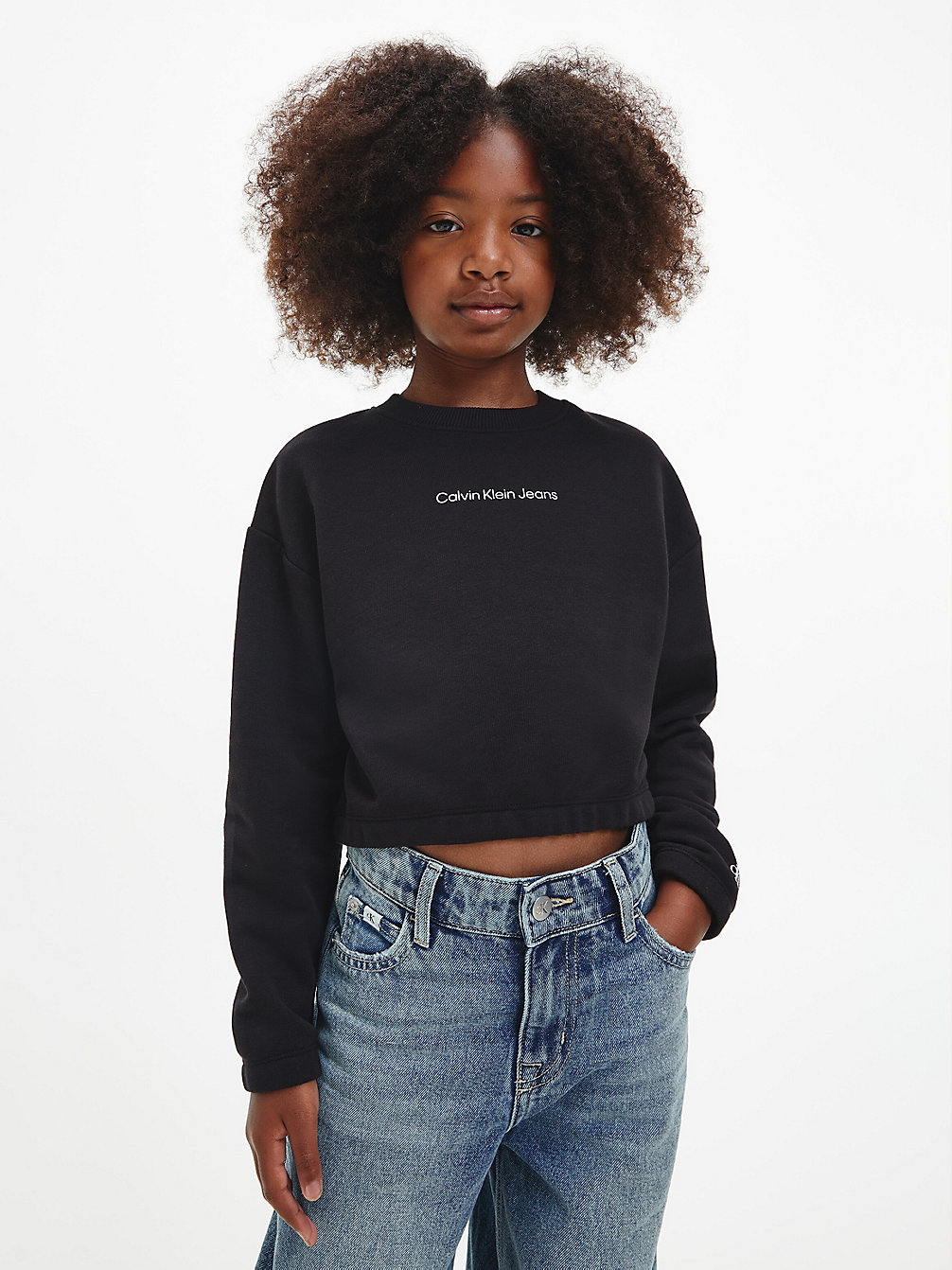 CK BLACK Relaxed Logo-Sweatshirt undefined girls Calvin Klein