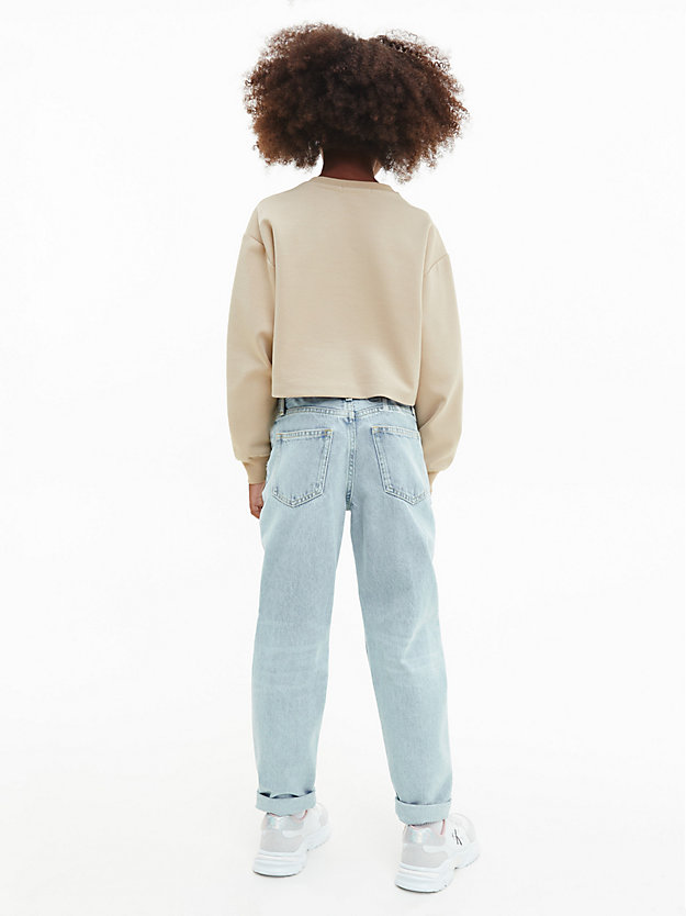 travertine layered sweatshirt for girls calvin klein jeans