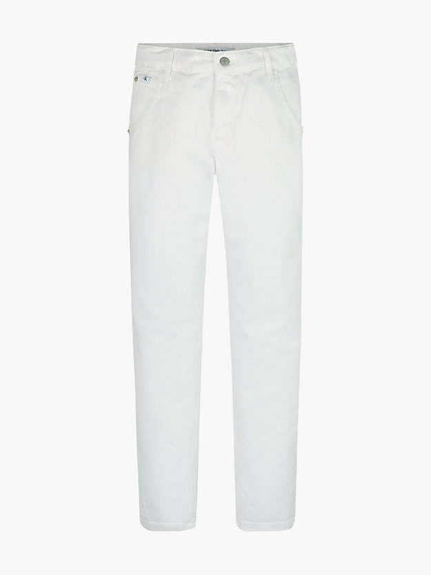 WHITE CLEAR COATED Coated Barrel Leg Jeans for girls CALVIN KLEIN JEANS