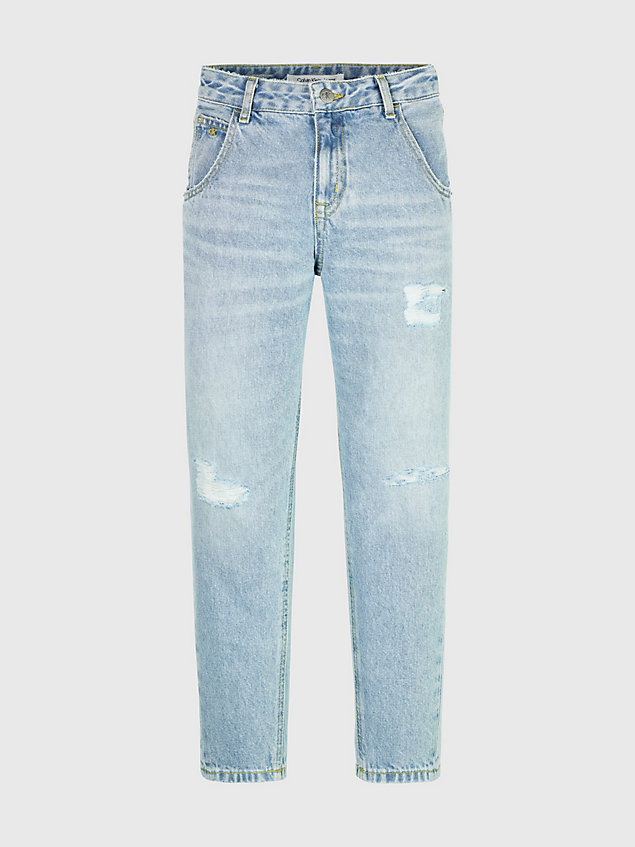 blue barrel leg jeans for girls calvin klein jeans