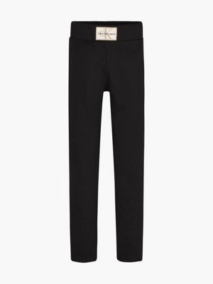 CK BLACK Slim Ribbed Leggings for girls CALVIN KLEIN JEANS