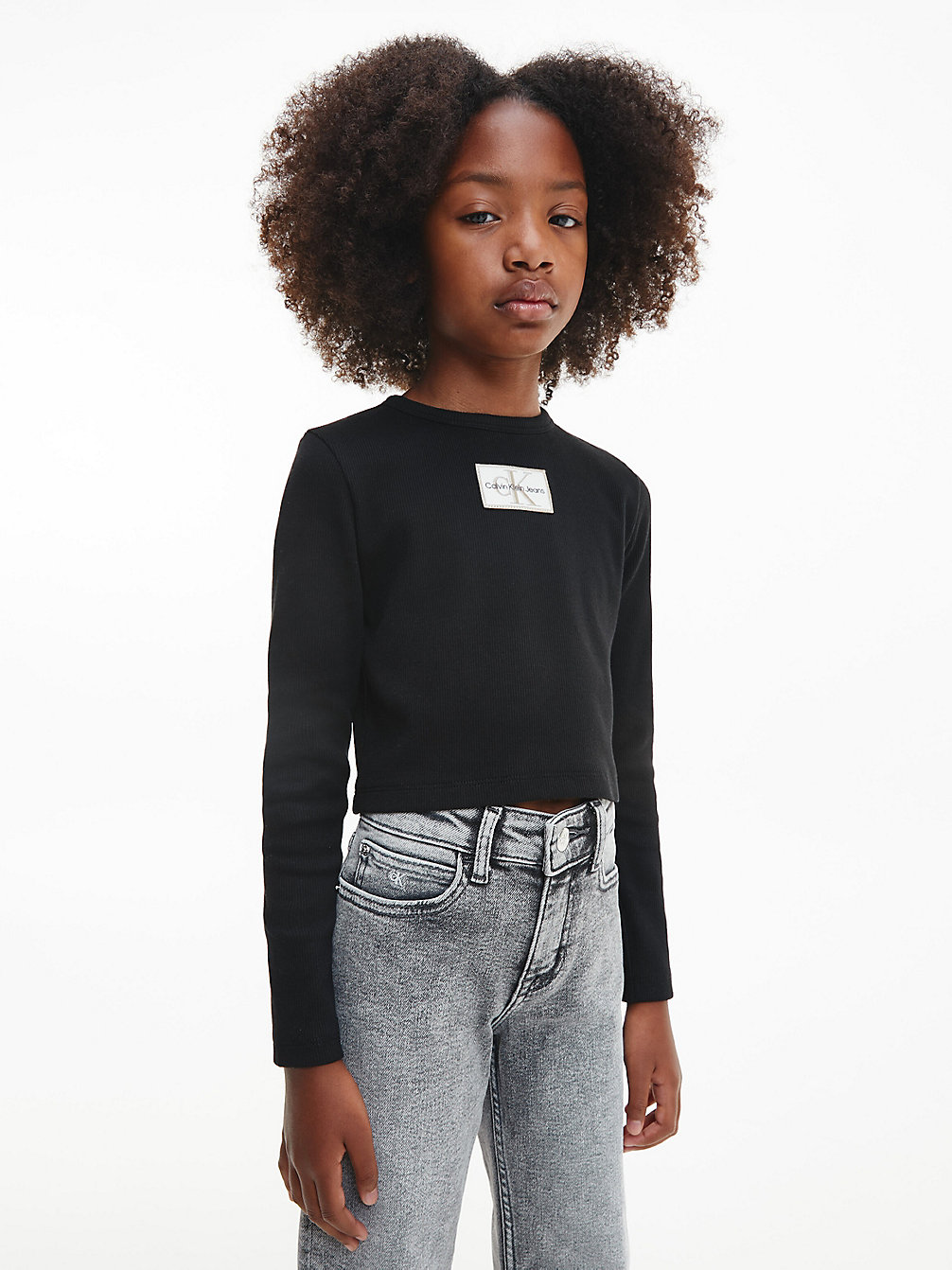CK BLACK Top A Costine undefined bambina Calvin Klein