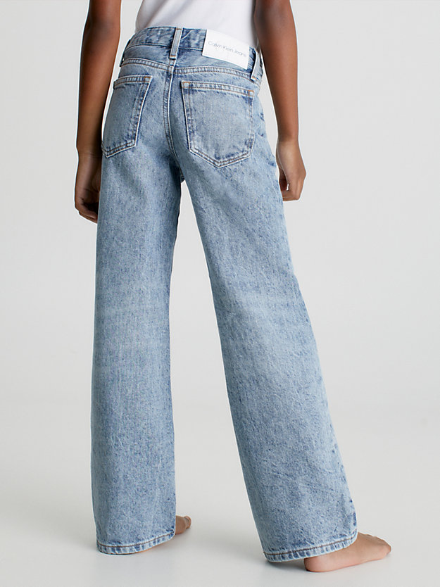 salt pepper light wide leg jeans voor meisjes - calvin klein jeans