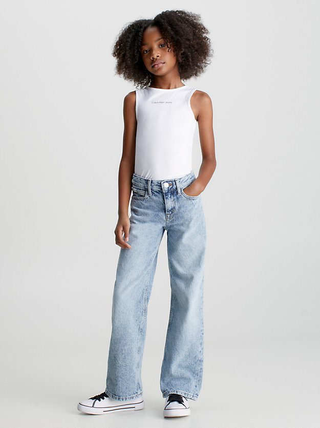salt pepper light wide leg jeans voor meisjes - calvin klein jeans