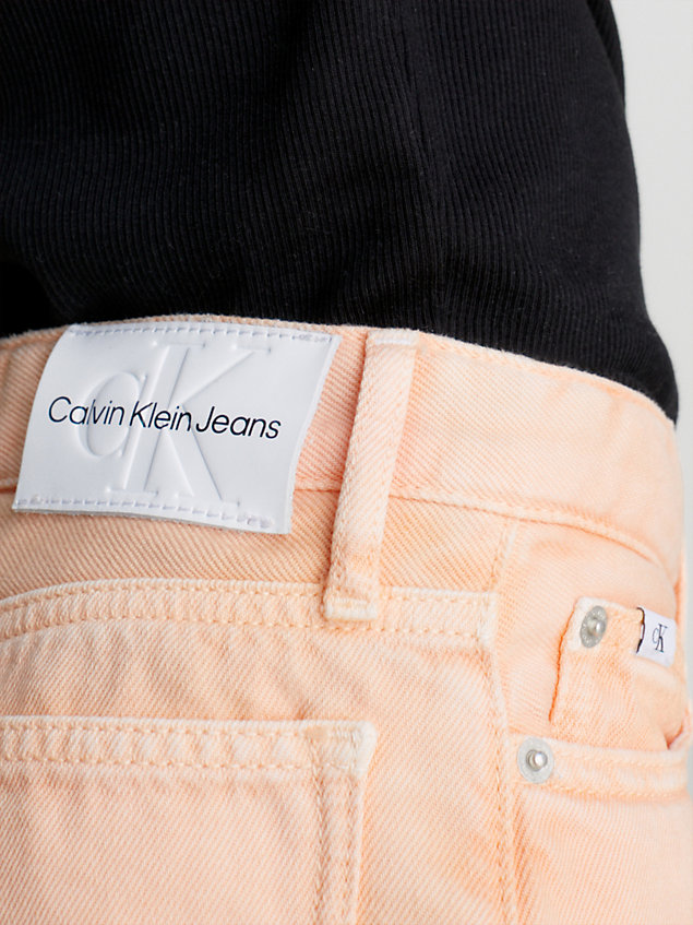 orange lässige wide leg jeans für maedchen - calvin klein jeans