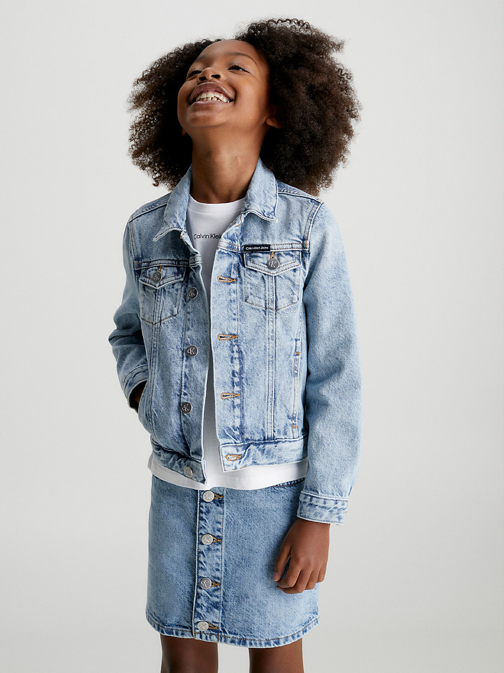 SALT PEPPER LIGHT Denim Jacket undefined girls Calvin Klein