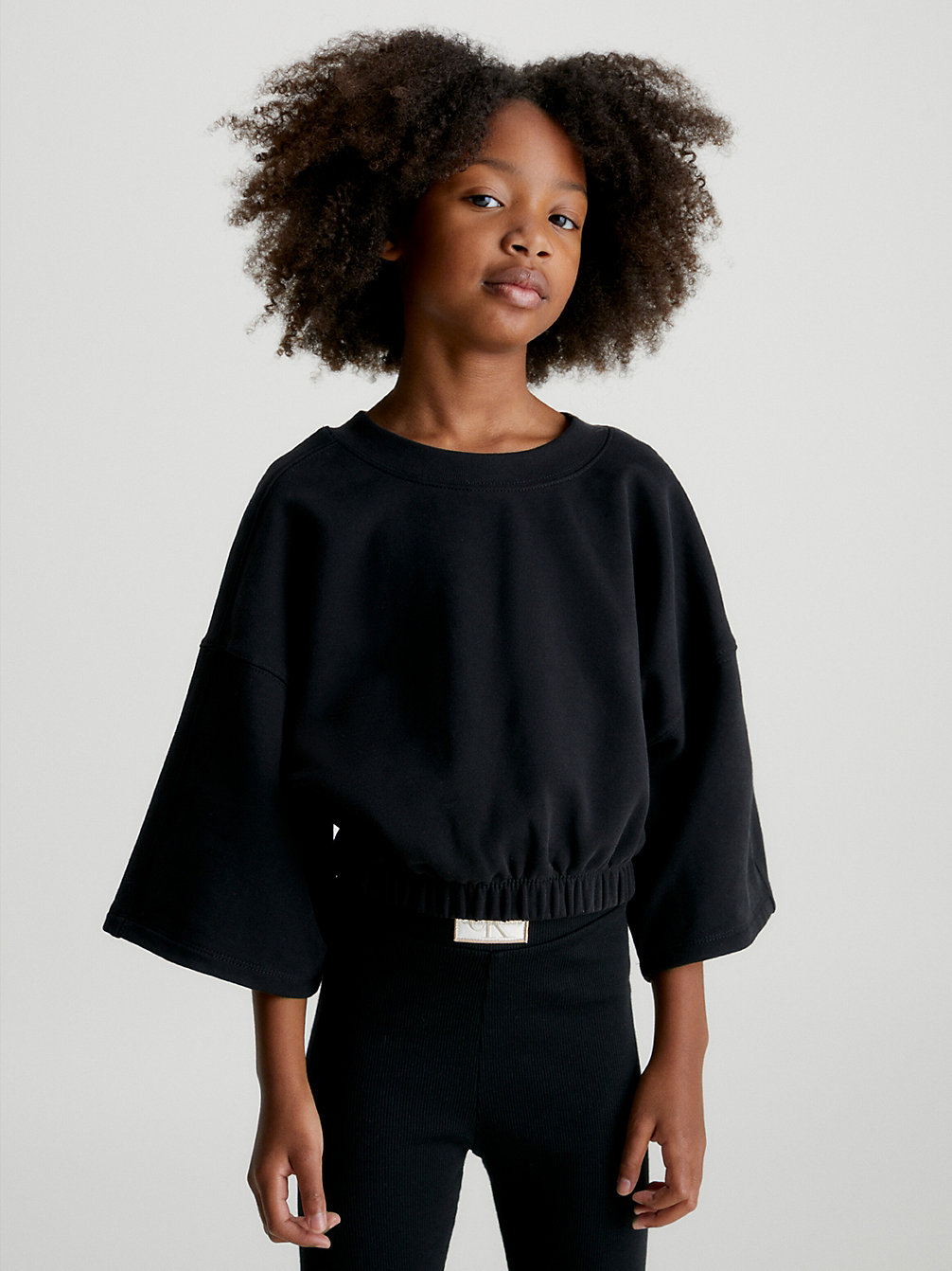 CK BLACK > Wide Sleeve Sweatshirt > undefined девочки - Calvin Klein