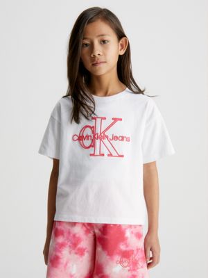 Girls' T-Shirts & Tops | Black, White & Pink T-shirts | Calvin Klein®