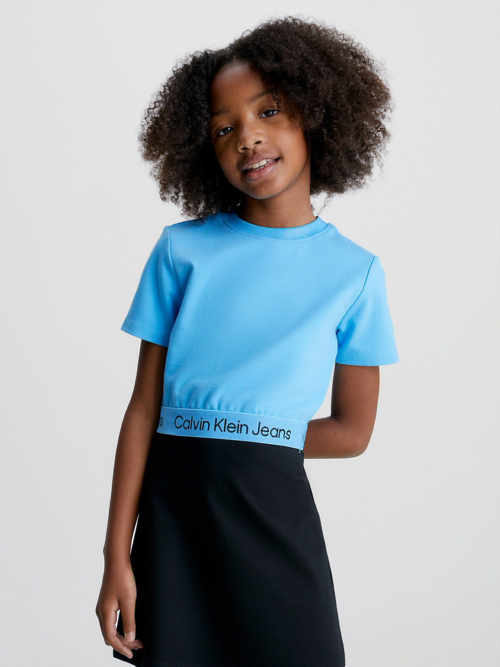 BLUE CRUSH Haut Avec Logo En Punto Milano undefined filles Calvin Klein