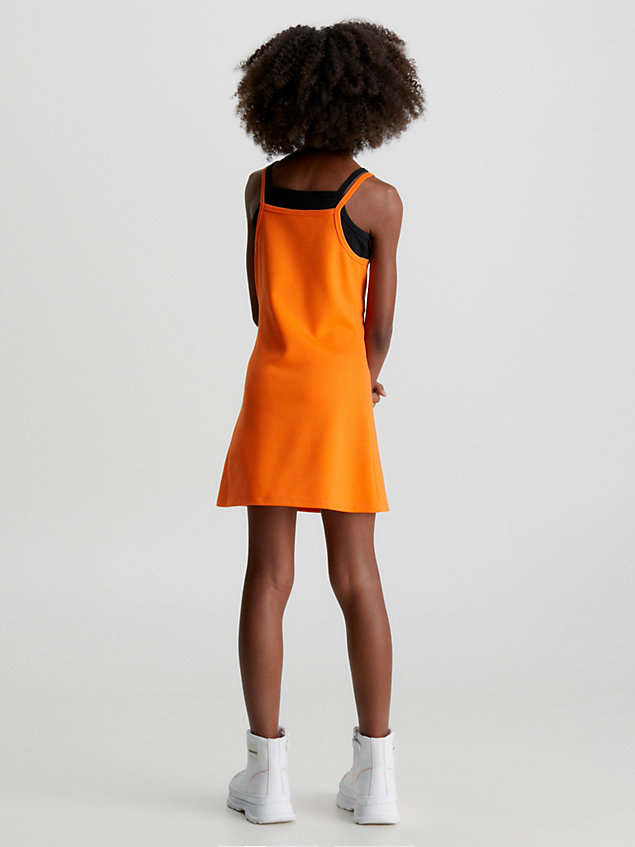 orange milano slip dress for girls calvin klein jeans