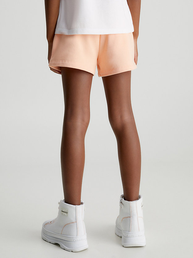 fresh cantaloupe organic cotton logo shorts for girls calvin klein jeans