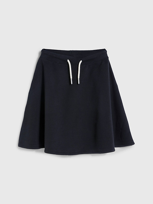 black stretch terry flared skirt for girls calvin klein jeans
