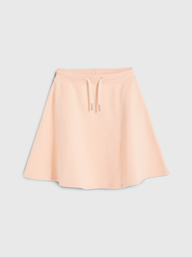 fresh cantaloupe stretch terry flared skirt for girls calvin klein jeans