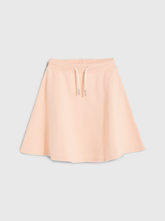 orange stretch terry flared skirt for girls calvin klein jeans
