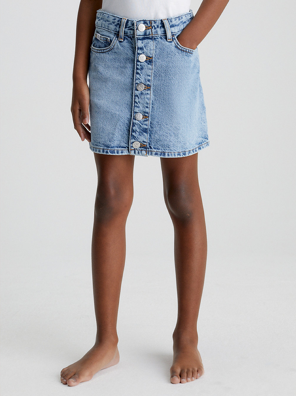 SALT PEPPER LIGHT Denim Skirt undefined girls Calvin Klein