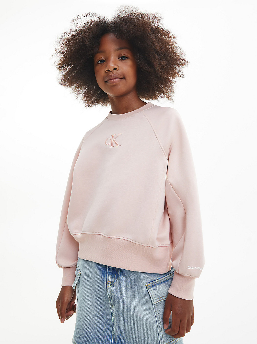 PINK BLOOM Organic Cotton Sweatshirt undefined girls Calvin Klein