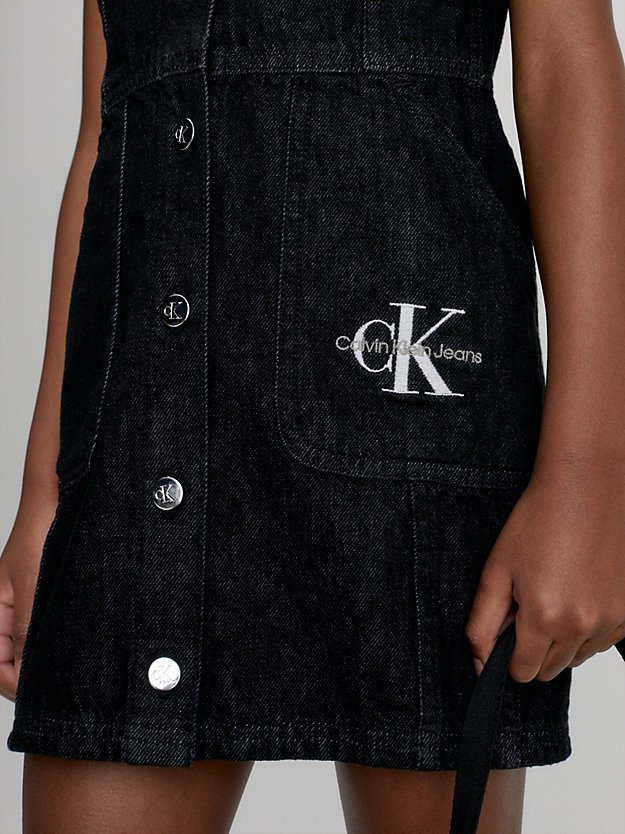 authentic black slim denim dress for girls calvin klein jeans