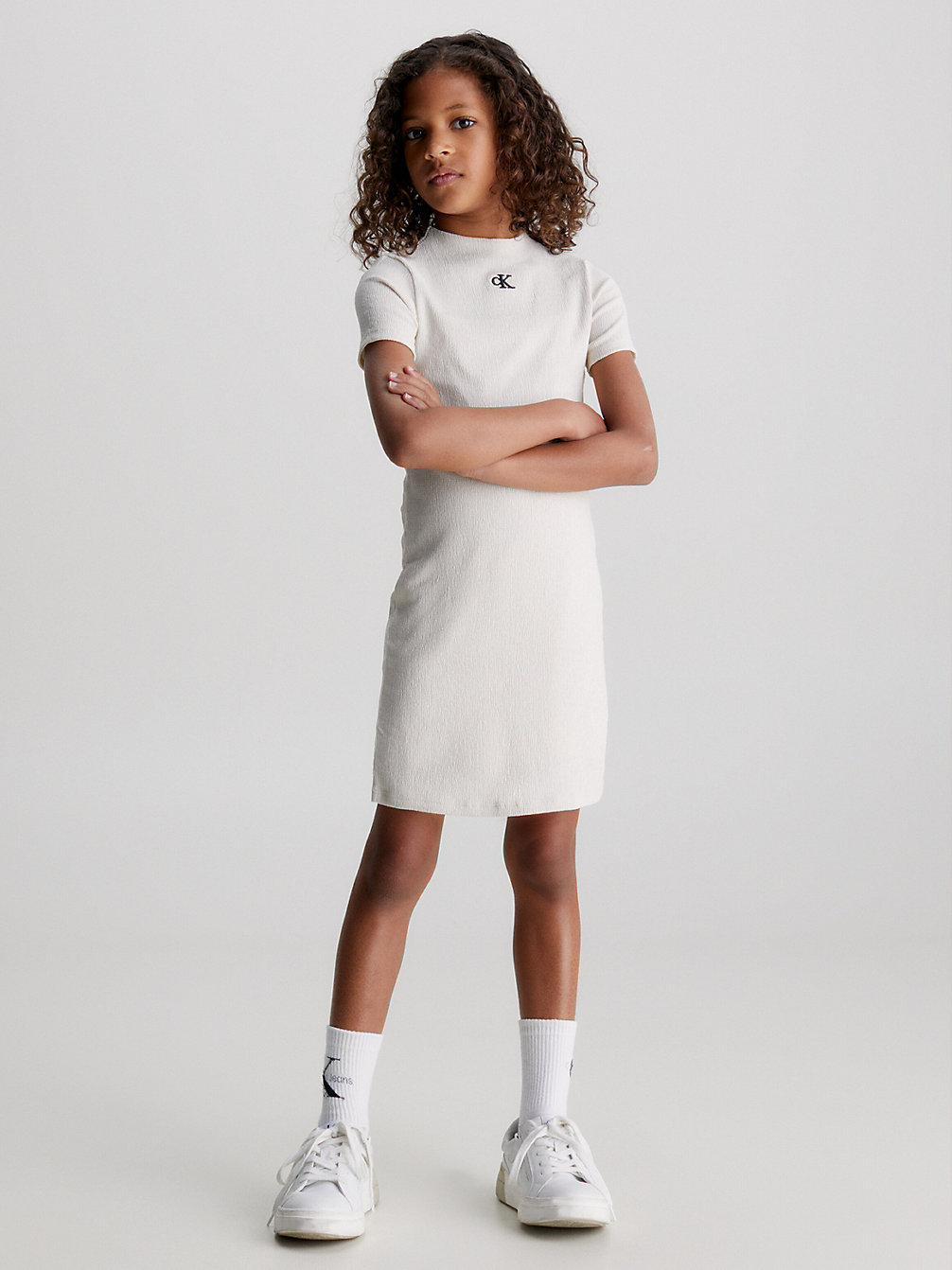 WHITECAP GRAY Schmales Knitter-Kleid undefined Mädchen Calvin Klein