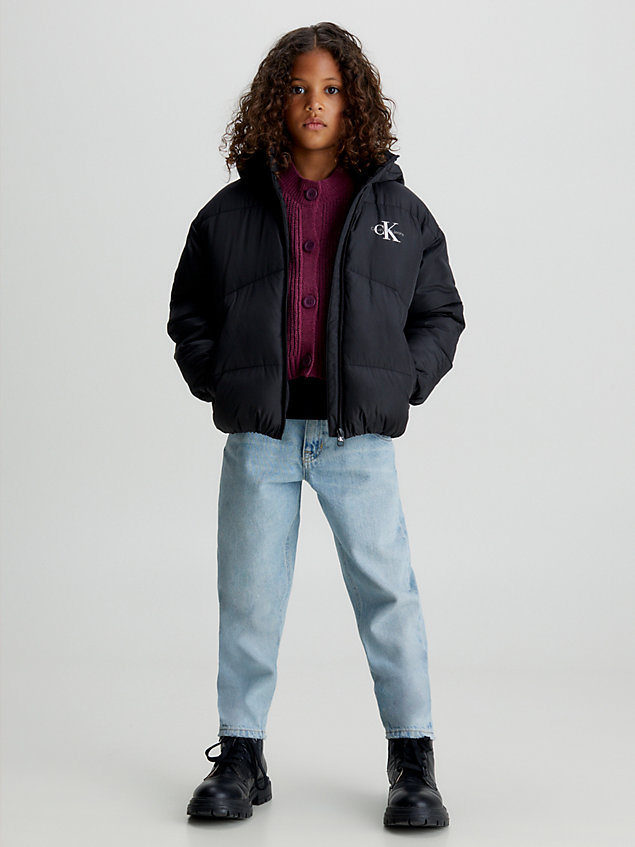 black puffer jacket for girls calvin klein jeans