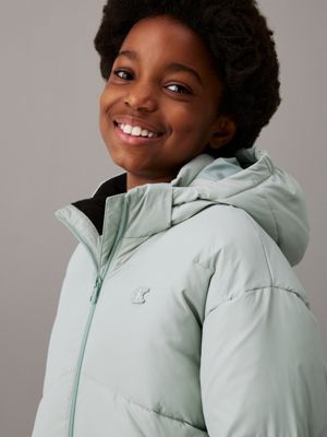 jadeite puffer jacket for girls calvin klein jeans