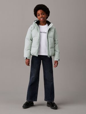 jadeite puffer jacket for girls calvin klein jeans