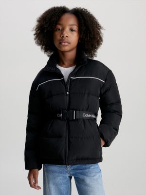 Calvin klein jeans store oversized logo puffer