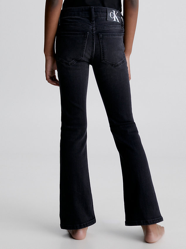 jean taille mi-haute évasé black pour filles calvin klein jeans