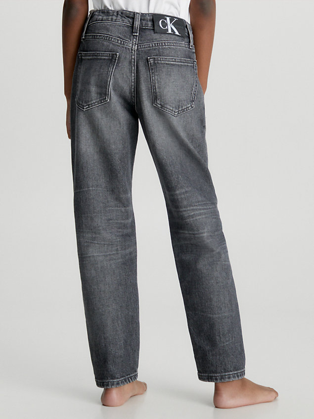 grey barrel leg jeans for girls calvin klein jeans