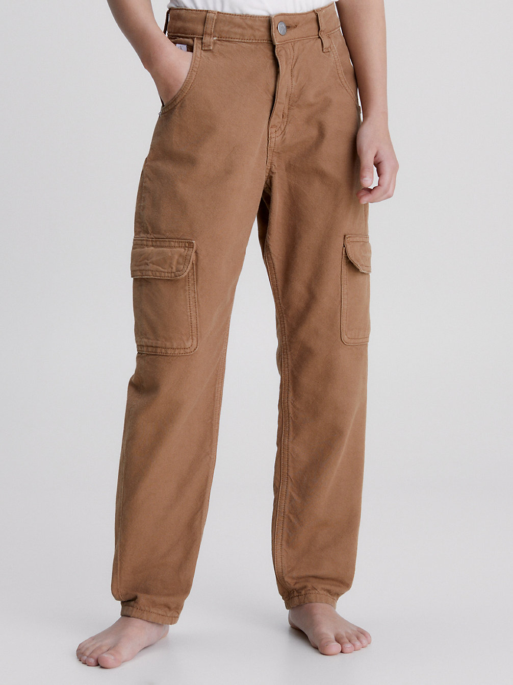 TAN > Barrel Leg Coloured Jeans > undefined Maedchen - Calvin Klein