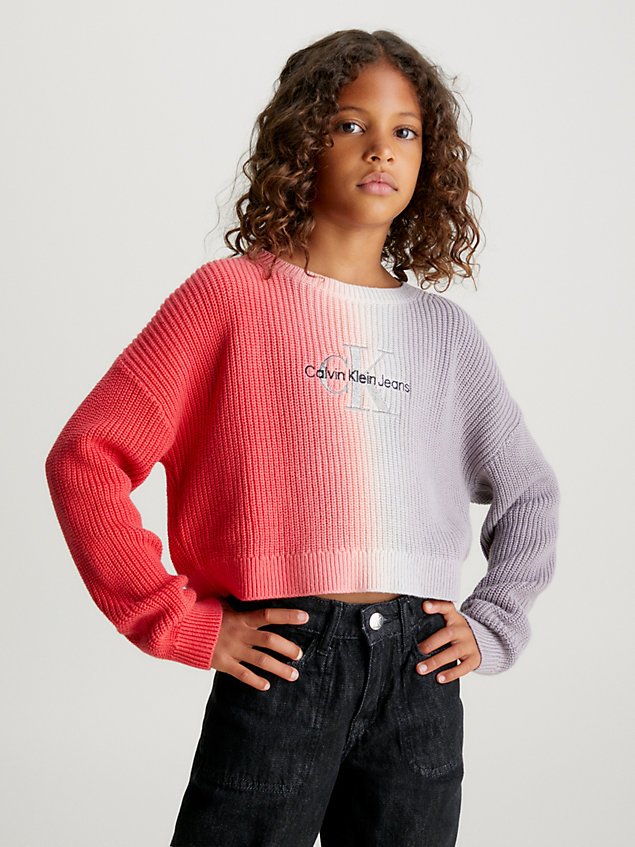  colour gradient jumper for girls calvin klein jeans