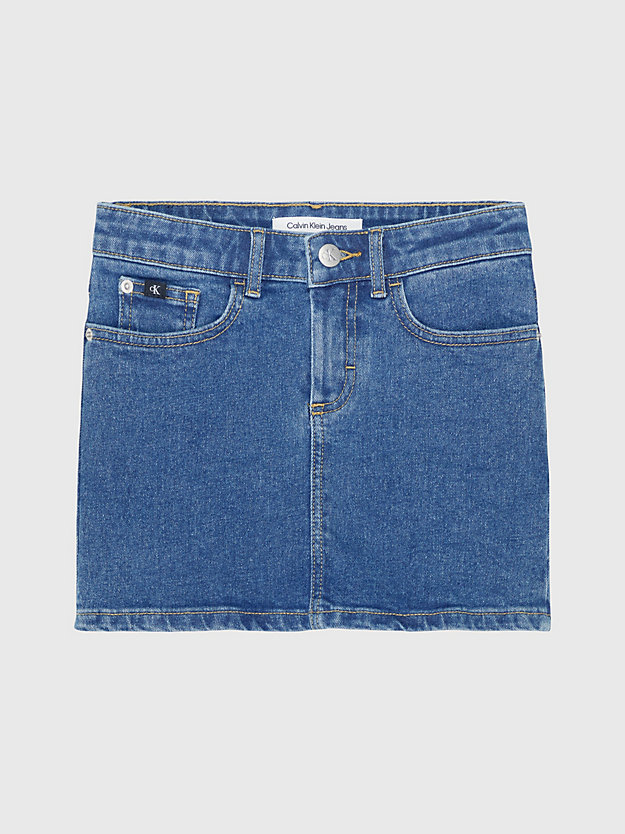 mid blue slim denim skirt for girls calvin klein jeans