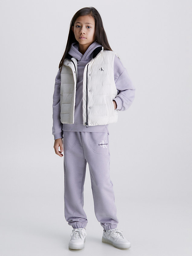 grey relaxed organic terry joggers for girls calvin klein jeans