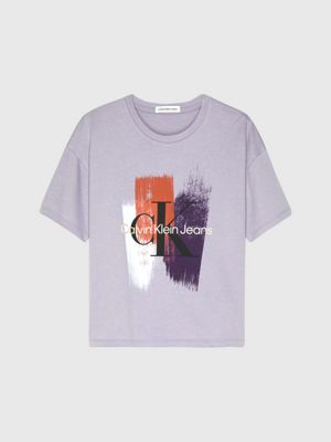 Calvin klein best sale shirt logo