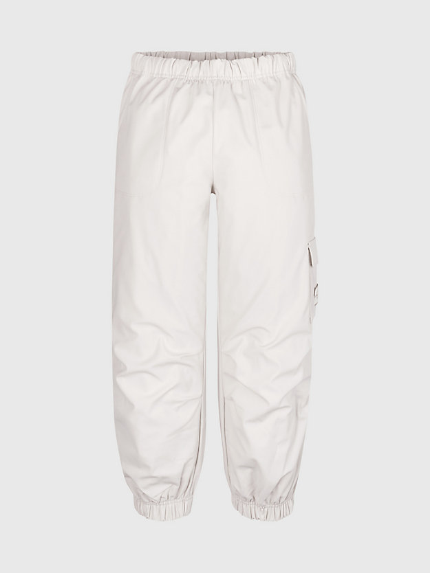 whitecap gray relaxed parachute joggers for girls calvin klein jeans