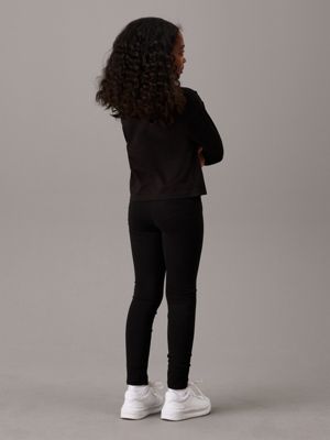 Buy Calvin Klein Logo Detail Elastic Stretch Legging In Black