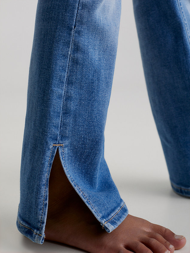 blue mid rise schlagjeans für maedchen - calvin klein jeans