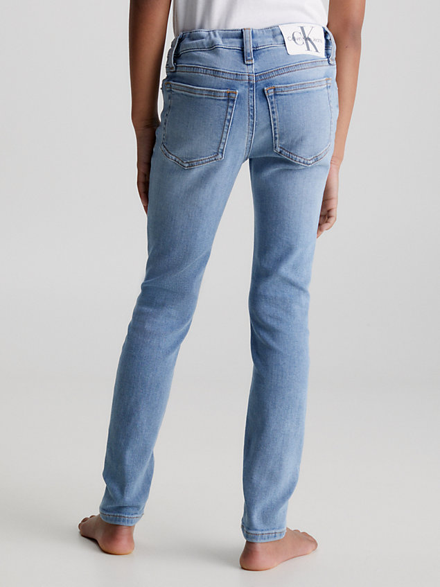 blue mid rise skinny jeans for girls calvin klein jeans