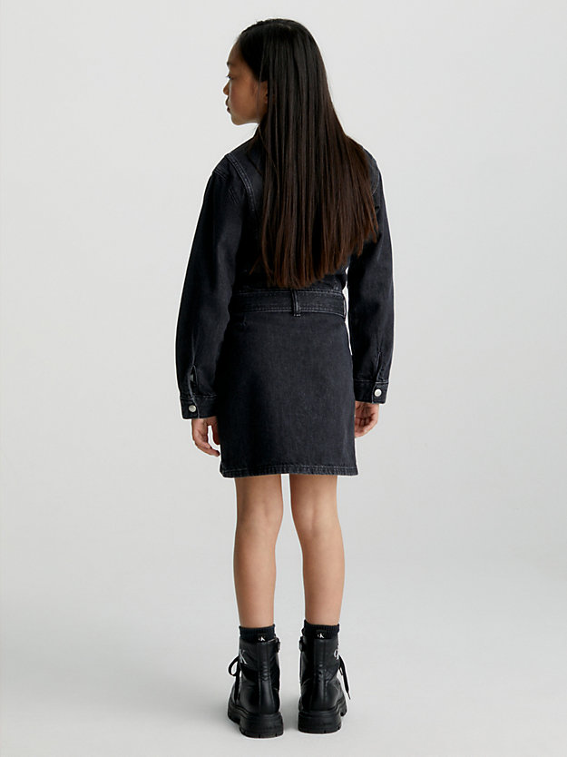lightweight black denim dress for girls calvin klein jeans