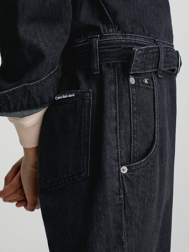 combinaison en jean black pour filles calvin klein jeans