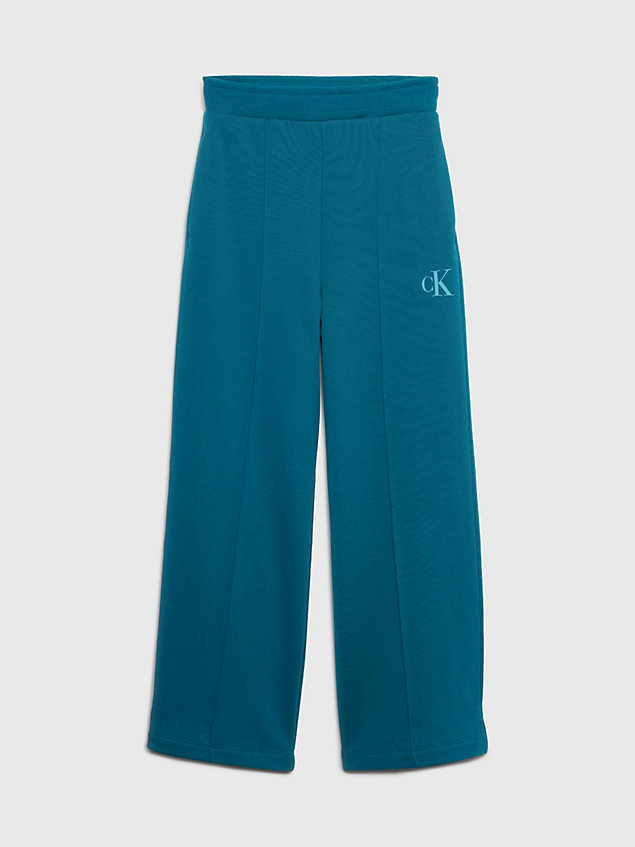 blue jogginghose mit weitem bein für maedchen - calvin klein jeans