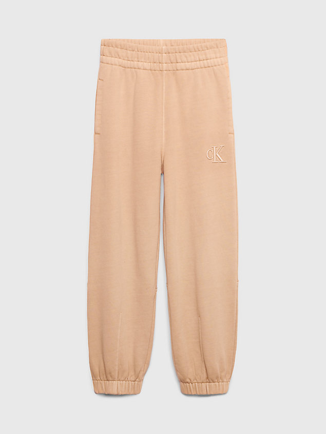pink mineral dyed joggers for girls calvin klein jeans