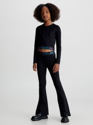 Flared Milano Logo Trousers Calvin Klein® | IG0IG02179BEH | Stretchhosen